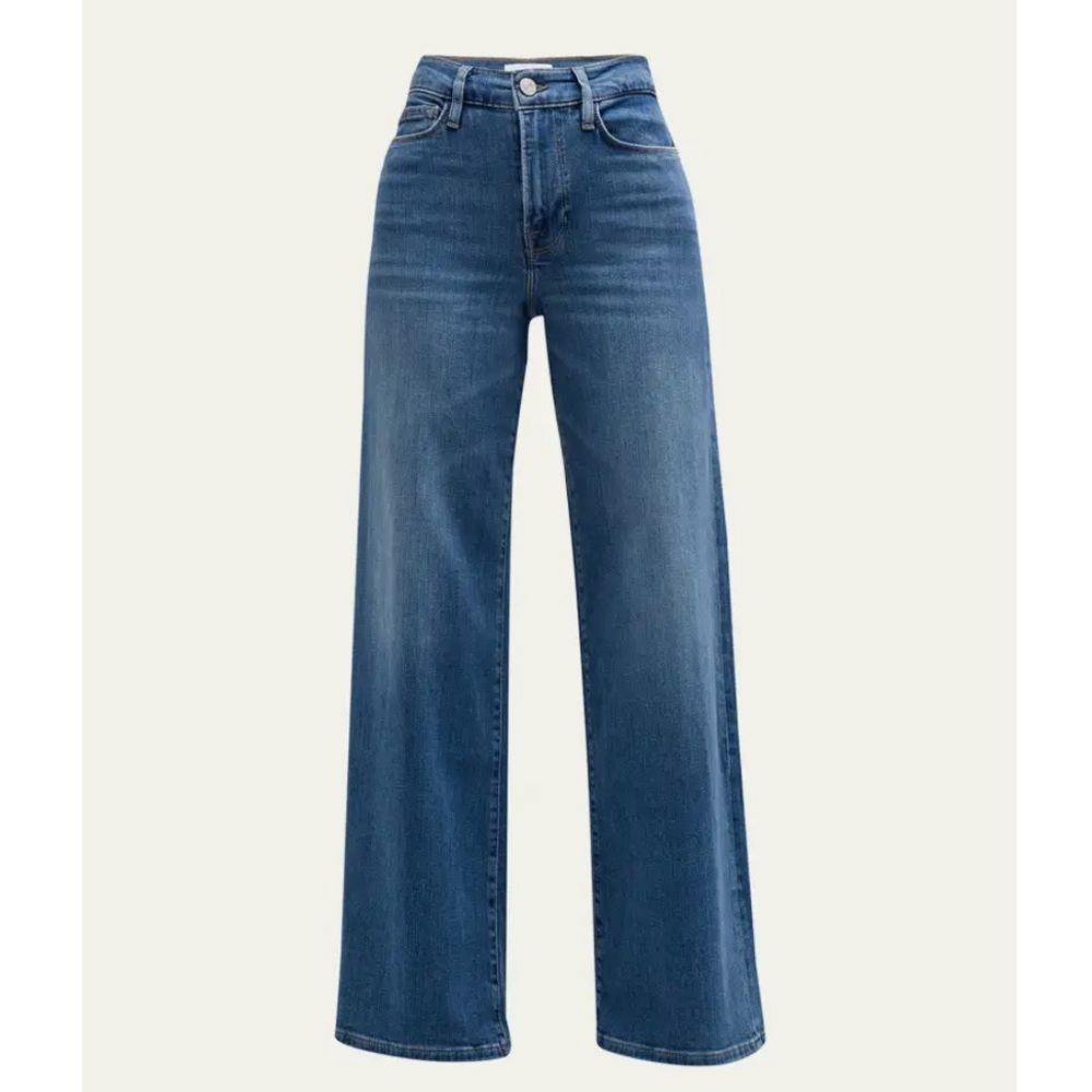 Frame Le Slim Palazzo Raw After Blue Jeans size 27 - Picture 4 of 15